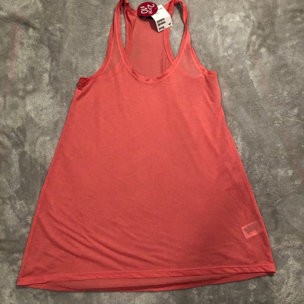 Basic Pink Razor Back Tank Top